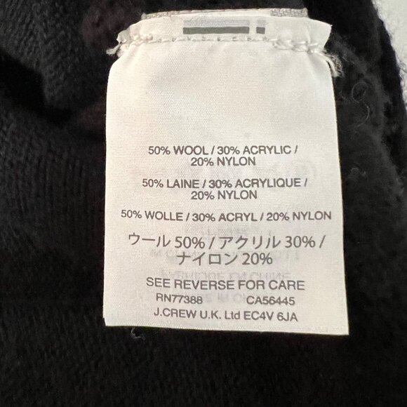 J Crew Womens Black Tie Front Boat Neck Sweater Wool Blend size Medium - Picture 10 of 12